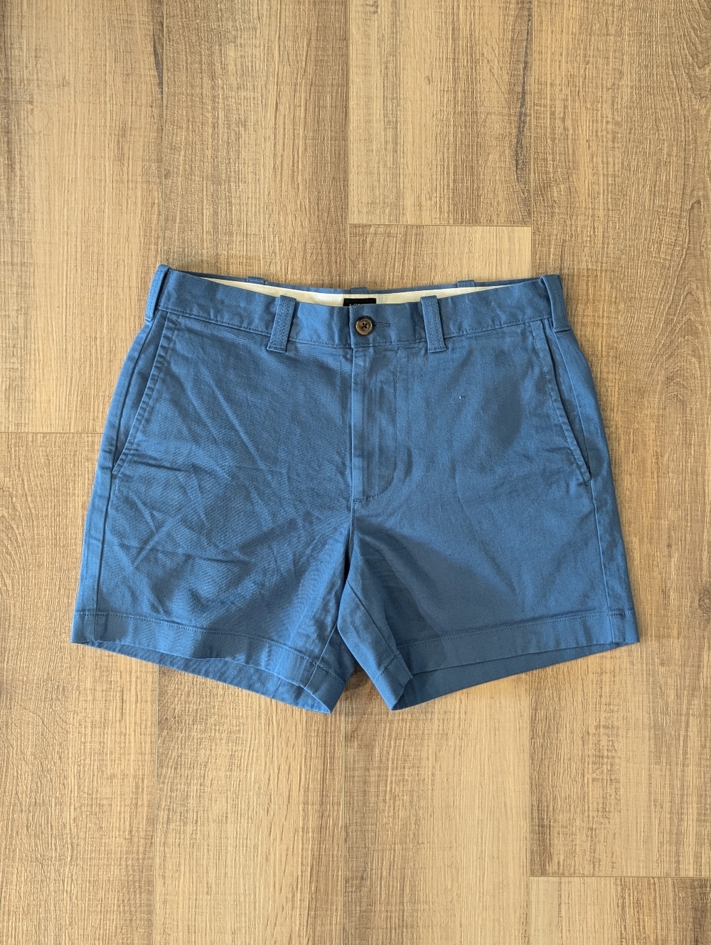 J.Crew Chino Shorts Womens Size 30 Blue 5" Inseam Stretch Casual Preppy